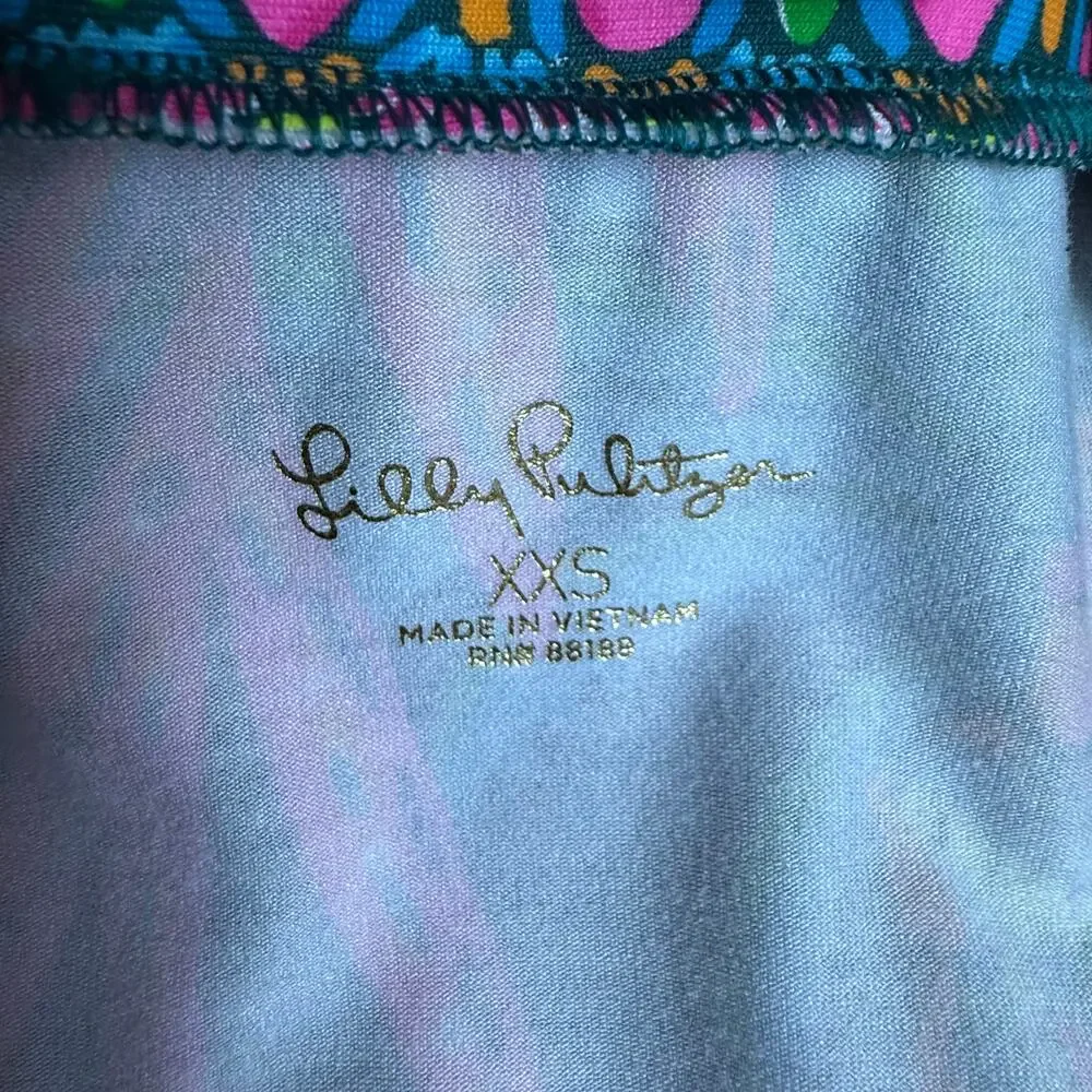 Lilly Pulitzer 2 Piece Tropical Wrap Crop Top Maxi Skirt Set XXS Floral Resort